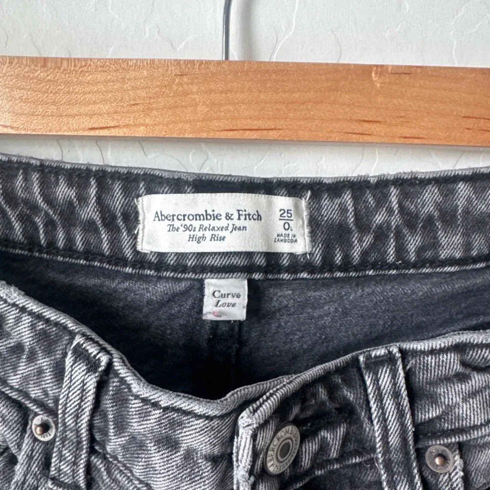 Abercrombie & Fitch Dark Gray High Rise Jeans - Picture 5 of 6